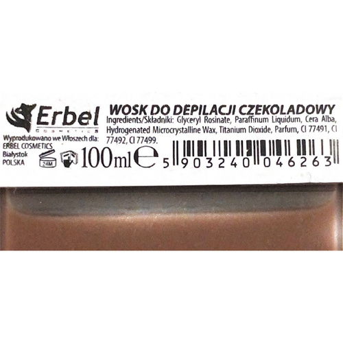 Erbel Chocolate wax for hair removal, 100 ml