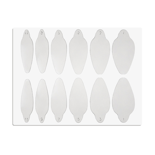Moules autocollants en silicone pour Dual Form ovale ST012-3 MollyLac, 24 pièces