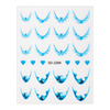 Selbstklebende 5D-Nagelaufkleber / French / Französische Smile-Linie, 20 Stück, blau, SD-2284