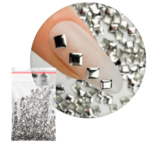 ShinePins gładkie ćwieki błyskotki ozdoby do paznokci kwadratowe large NTN Premium Nr 2 5g