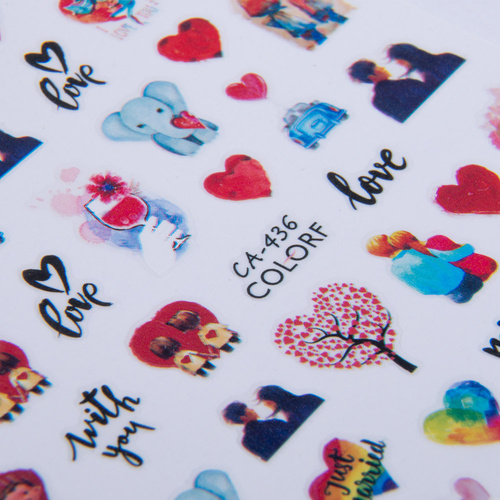 Thin self-adhesive Valentine's Day nail stickers CA-436