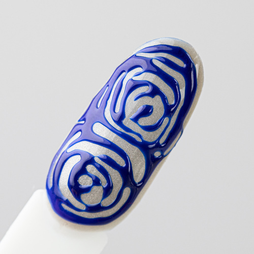10 + 1 gratis Creative Flow Color Gel  - Gel creativo para Nail Art con el que conseguir efectos de diseños difuminados y suaves Molly Nails Navy Blue sin HEMA/Di-HEMA 5 g