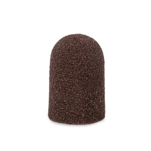 Cappucci abrasivi per pedicure con interno in cotone, 16 mm, grana 100, marroni, AlleMed, 100 pezzi