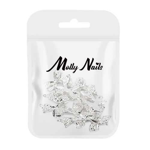Ozdoby do paznokci kokardki 3D Molly Nails Nr 3 10 szt