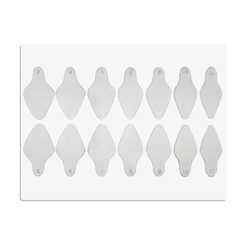 Stampi autoadesivi in silicone per Dual Form, forma ovale corta ST012-2 MollyLac, 24 pezzi