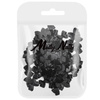 Adornos para uñas: lazos 3D Molly Nails, negros, 100 unidades