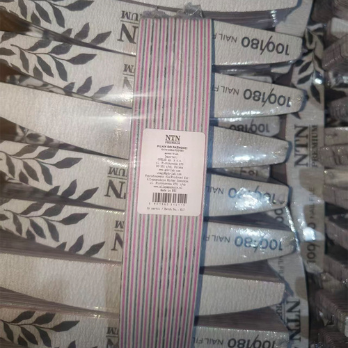 Pilnik do paznokci łódka zebra 100/180 NTN Premium pakiet 10 szt