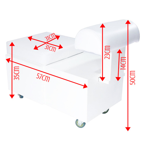 Taboret pufa z podnóżkiem do pedicure CO CN01306