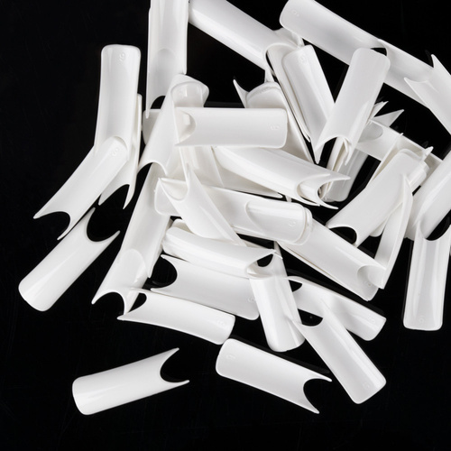 Tips blancs sans pochette, assortiment de tailles n° 9. 60 pièces.