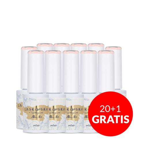 20 + 1 gratis LED/UV-Gel-Nagellack Molly Nails @Bouquet by Laskovska Softly Flower HEMA/Di-HEMA-frei 7 g
