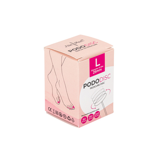 Dysk tarcza do pedicure Pododisk zestaw trzpień dysk + nakładki tarcze wymienne 50 szt. L 25 mm