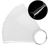 Reverse pointed tester template on a wheel for hybrid gels and powders, transparent, 50 pcs.