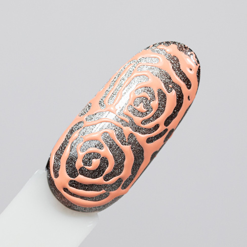 Creative Flow Color Gel  - kreatywny NailArt żel do efektu topniejących, miękkich wzorów Molly Nails Peach Milk HEMA/Di-HEMA free 5 g