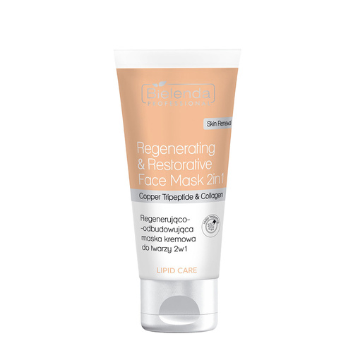 Masque crème 2 en 1 régénérant et réparateur pour le visage Bielenda Copper Tripeptide & Collagen 150 ml