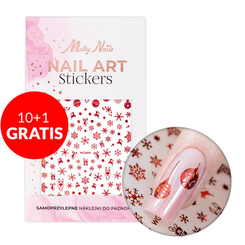 10 + 1 gratis: Selbstklebende Weihnachts-Nagelaufkleber von MollyNails WG444