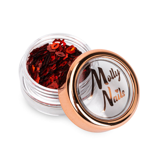 Ozdoba do paznokci czerwone usta Molly Nails 2g