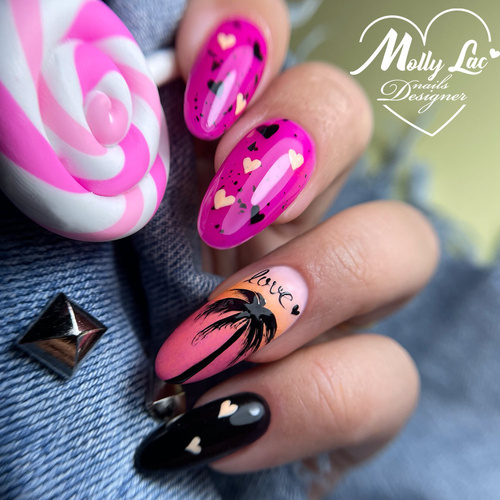 5 + 1 gratis. Esmalte híbrido MollyLac Silk & Cotton Satin Chiffon, 10 g, n.º 366