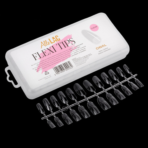 Flexi Tips AlleLac ovale Tips für die schnelle Nagelverlängerung, 240 Stück