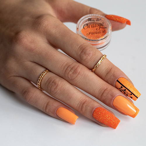 Pyłek do paznokci Orange Paradise MollyLac 1 g Nr 1