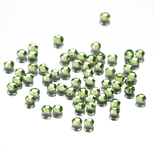 Strass pour ongles en verre SS3 Peridot, environ 50 pièces