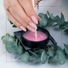 Gel de renforcement pour ongles sans HEMA/Di-HEMA, à l'huile d'arbre à thé MollyLac HerbaLine Sugar Pink par Gosia Kruś, 5 g
