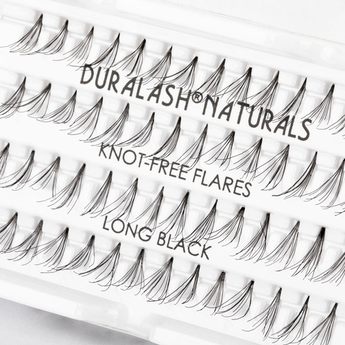 Rizos de pestañas Ardell Singles Duralash Naturals Knot-Free Flares Long Black, 56 unidades
