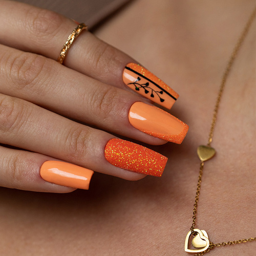Pyłek do paznokci Orange Paradise MollyLac 1 g Nr 2