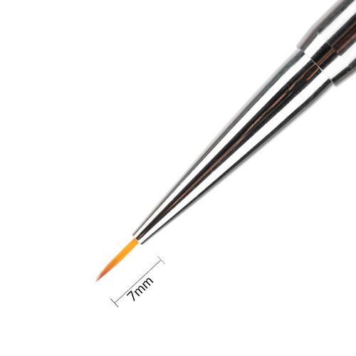 Pędzelek do zdobień różowy długość włosia 7mm MollyLac