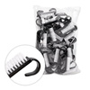 Spazzolino per manicure e polvere, piccolo, nero, 50 pezzi