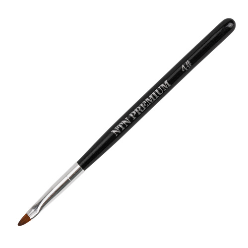 NTN Premium oval iridescent black gel brush, size 4