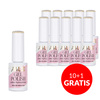 10+1 gratis Smalto ibrido LED/UV Gel Polish Nudes N25 Golden Nude AlleLac senza HEMA/Di-HEMA 6 g