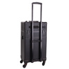 XXXL 4-in-1 Cosmetic Case with 360° Swivel Wheels - Solid Black with Black Hardware