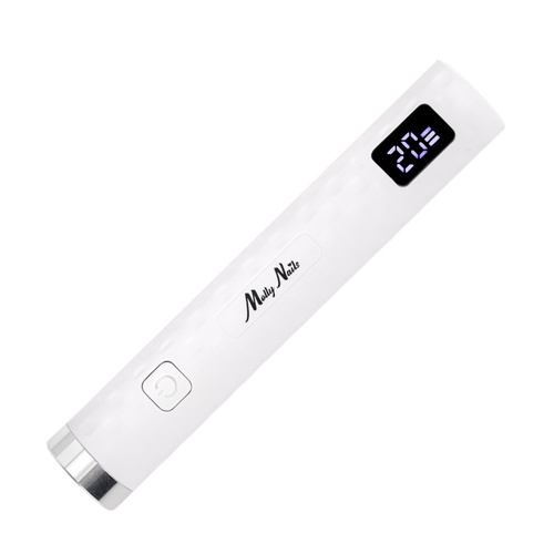 Lámpara LED para uñas de 5 W de Molly Nails para esmaltes híbridos, geles y acrilogel, inalámbrica, blanca, modelo I2, con cable de 3 m de longitud