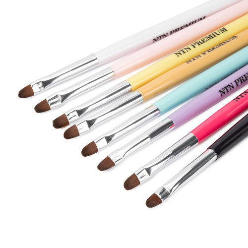 Lot de 8 pinceaux ovales pour gel NTN Premium