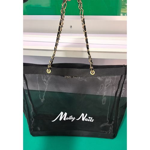 Torba lunchowa materiałowa czarna Molly Nails