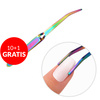 10+1gratis Profesjonalna zaciskarka do tunelu paznokci MollyNails tęczowa
