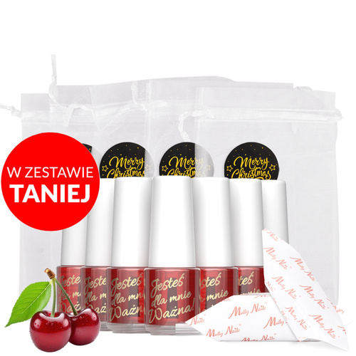 100 pezzi di olio speciale per cuticole e unghie al profumo di ciliegia con caramelle al caramello in un sacchettino decorativo da 5 ml