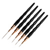 Juego de pinceles para decoraciones NTN Premium, negros, 5 unidades