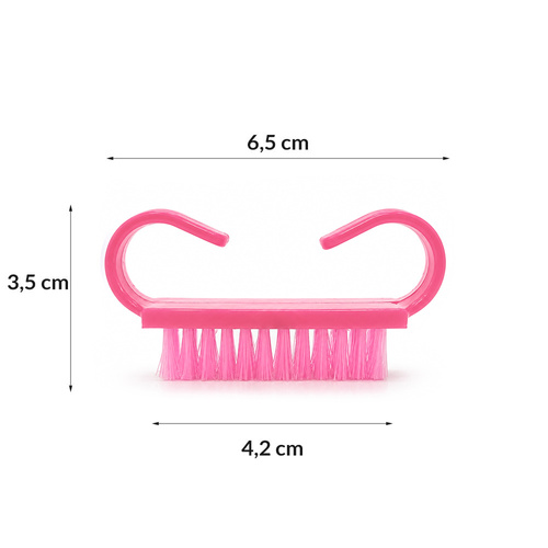Szczoteczka do manicure i pyłu mała różowa 10szt