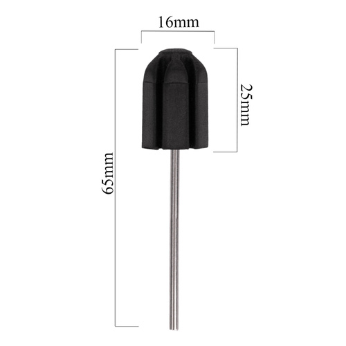 Nośnik trzpień mandrel gumowy na kapturki do pedicure 16 mm