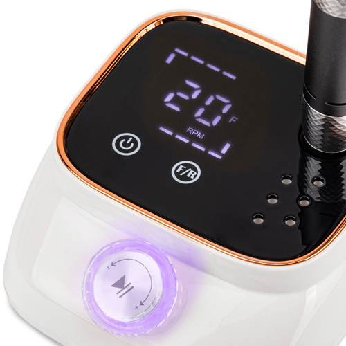 Fraiseuse à ongles 50 W « No Name » pour manucure et pédicure, blanche, BQ113, 45 000 tours/minute