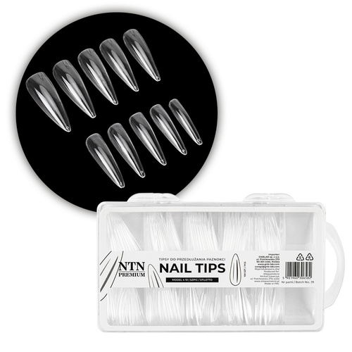 Tips per l'estensione rapida delle unghie Nail Tips NTN Premium a punta, 100 pezzi