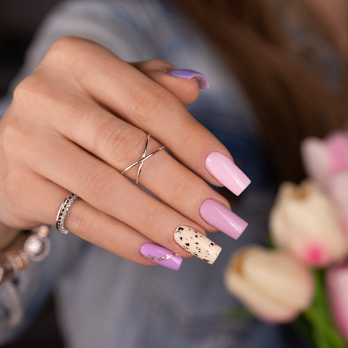 10 + 1 gratuit Jack Top Molly Nails sans essuyage avec des paillettes noires, sans HEMA/Di-HEMA, 10 g