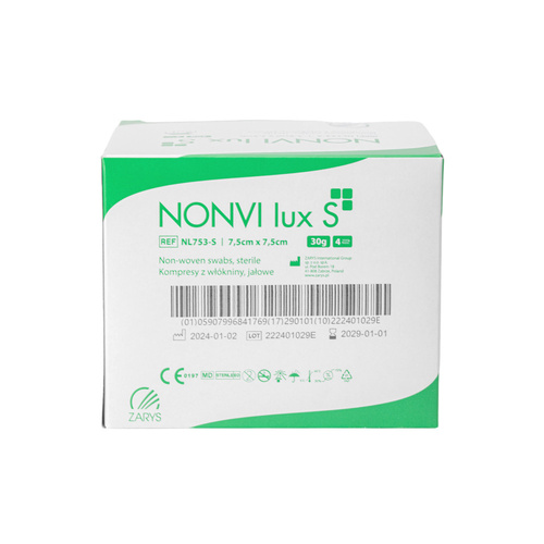 Compresas estériles de tela no tejida, gasas para tamponamiento podológico, uñas encarnadas, 7,5 x 7,5 cm, 30 g, 75 unidades