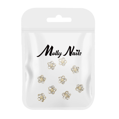 Ozdoby do paznokci kwiatki 3D Molly Nails K1117 10 szt