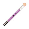 Двосторонній пензлик-губка MollyNails для омбре та нейл-арту зі штампом із цирконіями, фіолетовий
