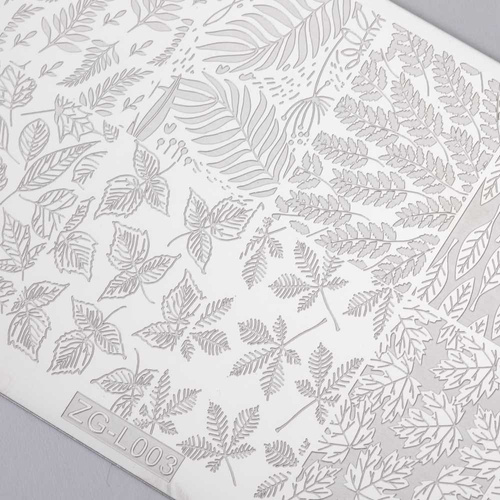 Stempelplatte mit Herbstblattmotiven ZG-L003