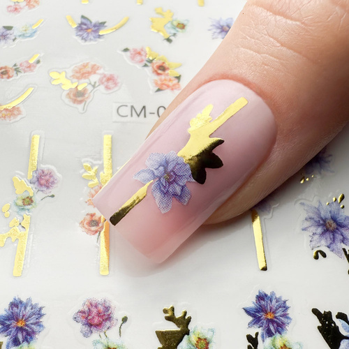 Autocollants pour ongles « Fleurs » CM-054