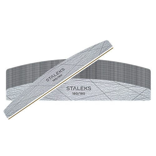 Lime minérale pour ongles, forme bateau et demi-lune, 180/180, Staleks SMART 40, 25 pièces