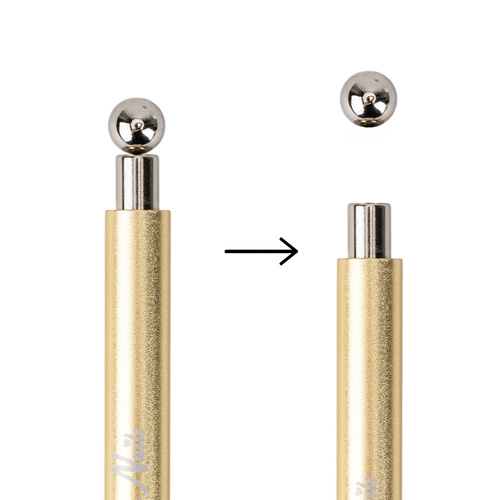 Magnes magnetyzer do kociego oka cat eye dwustronny z kulką Molly Nails złoty